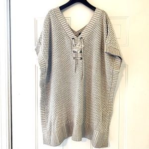 NWOT Lace Up Poncho by Isaac Mizrahi, size : various